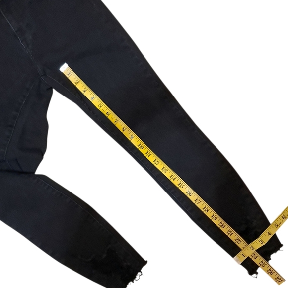 Pistola Arielle Skinny Jeans Size 27 Black Distressed Stretch Denim - Picture 11 of 15